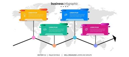 företag information visa bearbeta Diagram abstrakt element av de diagram diagram med steg, alternativ, sektion eller bearbeta vektor företag mall för presentation kreativ begrepp för infographic