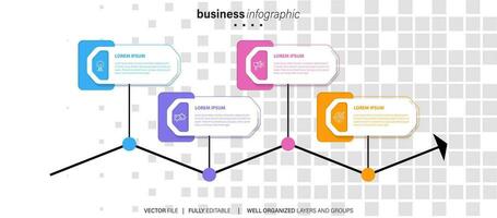 Geschäft Information Anzeige Prozess Diagramm abstrakt Element von das Diagramm Diagramm mit Schritt, Möglichkeit, Sektion oder Prozess Vektor Geschäft Vorlage zum Präsentation kreativ Konzept zum Infografik