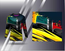 Sport Jersey und T-Shirt Vorlage Sport Design zum Fußball Rennen Spielen Jersey Vektor