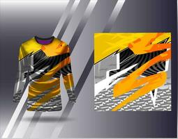 Sport Jersey und T-Shirt Vorlage Sport Design zum Fußball Rennen Spielen Jersey Vektor