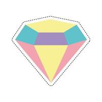 80er-Jahre-Patch eines Diamanten vektor