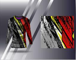 Sport Jersey und T-Shirt Vorlage Sport Design zum Fußball Rennen Spielen Jersey Vektor