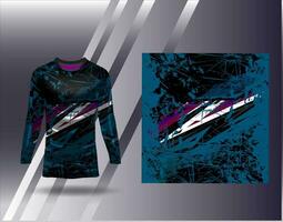 Sport Jersey und T-Shirt Vorlage Sport Design zum Fußball Rennen Spielen Jersey Vektor