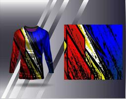 Sport Jersey und T-Shirt Vorlage Sport Design zum Fußball Rennen Spielen Jersey Vektor