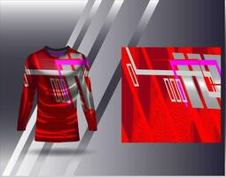 Sport Jersey und T-Shirt Vorlage Sport Design zum Fußball Rennen Spielen Jersey Vektor