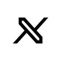 Brief x Logo Design Symbol Element Vektor Idee zum Geschäft oder Initiale