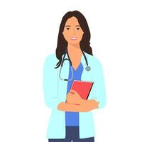 Ärzte mit Stethoskop. Gruppe von medizinisch Studenten oder Krankenschwestern. Vektor Illustration.