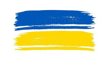 ukrainische Nationalflagge im Grunge-Stil vektor