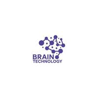 Technologie modern brian Logo Illustration Design vektor