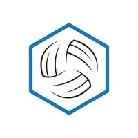 Volleyball Logo, Emblem, Symbole, Designs Vorlagen mit Volleyball Ball auf ein Licht Hintergrund vektor