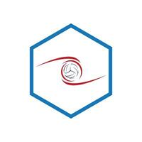 Volleyball Logo, Emblem, Symbole, Designs Vorlagen mit Volleyball Ball auf ein Licht Hintergrund vektor