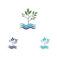 mangrove logotyp och symbol vektor