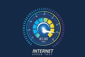 Vektor Internet Geschwindigkeit Prüfung Vorlage