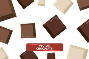 vektor objekt choklad vit låda och flygande choklad