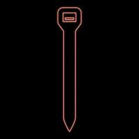 Neon- Kabel Krawatte Postleitzahl Gebäude Material rot Farbe Vektor Illustration Bild eben Stil