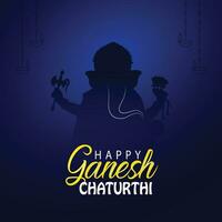 glücklich Ganesh Chaturthi indisch Festival vektor