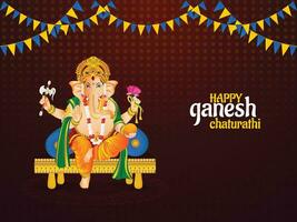 Vektor Illustration von glücklich Ganesh chaturthia