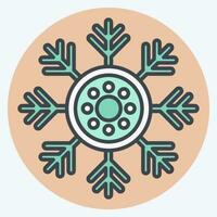 ikon snösjöar. relaterad till alaska symbol. Färg para stil. enkel design redigerbar. enkel illustration vektor