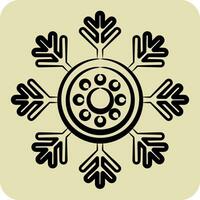 ikon snösjöar. relaterad till alaska symbol. hand dragen stil. enkel design redigerbar. enkel illustration vektor