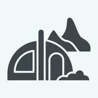 ikon camping. relaterad till alaska symbol. glyf stil. enkel design redigerbar. enkel illustration vektor