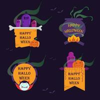 halloween vektor element med platt design begrepp