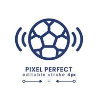 Sport Übertragung linear Desktop Symbol. Leben Strom. Fernsehen Programm. Fußball Spiel. Pixel perfekt, Gliederung 4px. gui, ux Design. isoliert Benutzer Schnittstelle Element zum Webseite. editierbar Schlaganfall vektor