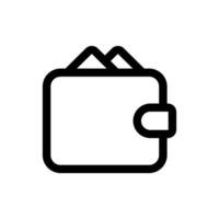 enkel plånbok ikon. de ikon kan vara Begagnade för webbplatser, skriva ut mallar, presentation mallar, illustrationer, etc vektor