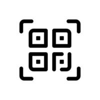 einfach qr Code Symbol. das Symbol können Sein benutzt zum Webseiten, drucken Vorlagen, Präsentation Vorlagen, Illustrationen, usw vektor