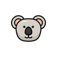 einfach Koala geradlinig Farbe Symbol. das Symbol können Sein benutzt zum Webseiten, drucken Vorlagen, Präsentation Vorlagen, Illustrationen, usw vektor