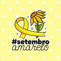 artes setembro amarelo - gul september konst vektor