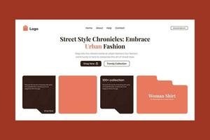 Mode Landung Seite ui Kit Vorlage vektor
