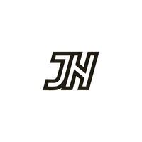 Brief jh Gliederung einfach geometrisch Logo Vektor
