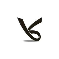 Brief kb einfach Kurven Band Logo Vektor