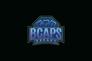 bcaps bryter sporter kort logotyp design mall vektor