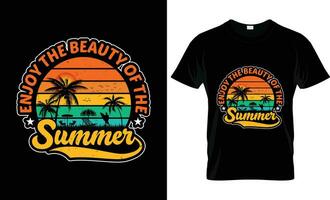 Sommer- Stimmung Urlaub tropisch Strand, Surfen, Meer Strand,, Typografie retro Jahrgang T-Shirt Design vektor