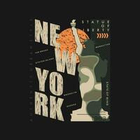 Neu York Stadt Grafik t Hemd Design, Typografie Vektor, Illustration, beiläufig Stil vektor