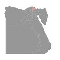 dakahlia guvernör Karta, administrativ division av egypten. vektor illustration.