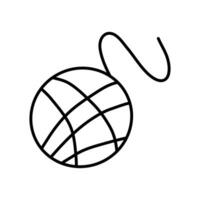 Garn Ball Spielzeug zum Katze Symbol. Gekritzel Illustration von Garn Ball Spielzeug zum Katze vektor