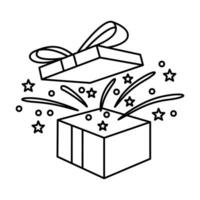 överraskning gåva låda ikon design. årsdag tecken och symbol. vektor