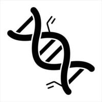 DNA Glyphe Symbol Design Stil vektor