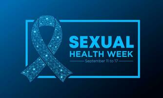 sexuell hälsa vecka. september är sexuell hälsa medvetenhet vecka. låg poly stil design. vektor mall för baner, hälsning kort, affisch låg poly stil design.