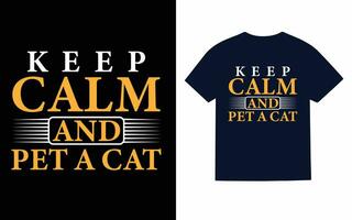 Katzen-T-Shirt-Design vektor