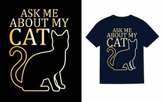 Katzen-T-Shirt-Design vektor