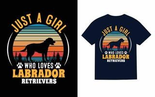 labrador retriever hund t-shirt design, typografi, vektor, t skjorta vektor