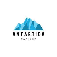 isberg logotyp, antarctica logotyp design, enkel natur landskap vektor illustration mall