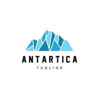 isberg logotyp, antarctica logotyp design, enkel natur landskap vektor illustration mall