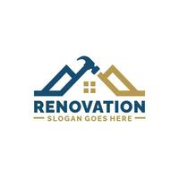 Hem renovering logotyp design vektor illustration