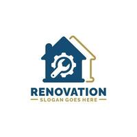 Hem renovering logotyp design vektor illustration