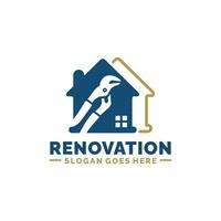 Hem renovering logotyp design vektor illustration