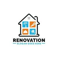 Zuhause Renovierung Logo Design Vektor Illustration